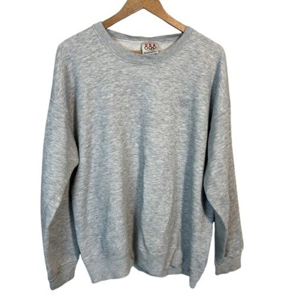 VTG 90s USA Olympics Crewneck Sweatshirt XLT Tall Heathered Gray Distressed - Picture 1 of 12